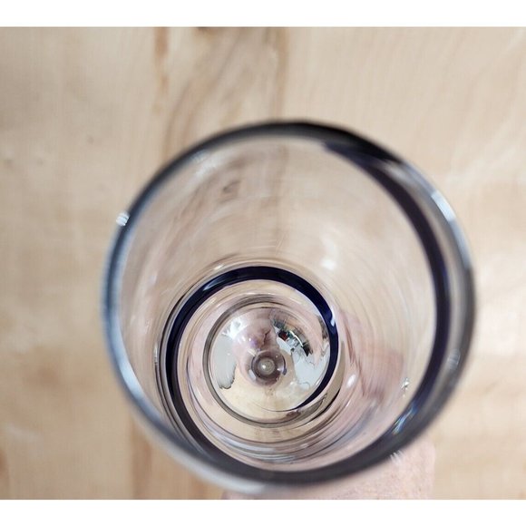 Pier 1 Cobalt Blue Swirline Glass Champagne Flute 10.25" - Picture 9 of 11